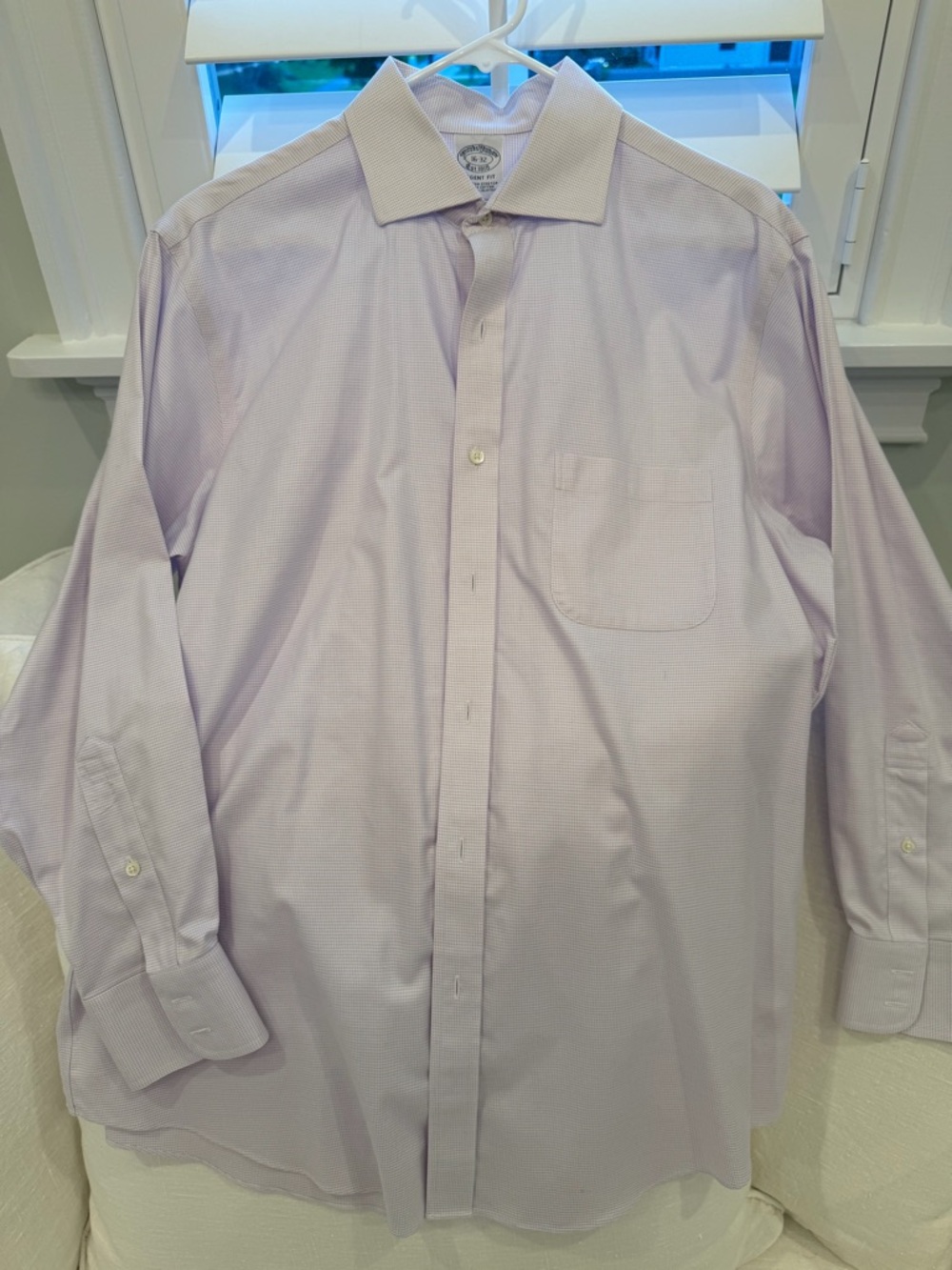 Brooks Brothers Light Lavender Dress Shirt with Chest Pocket